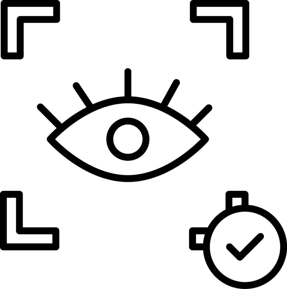 Eye Recognition Icon Design Symbol vector