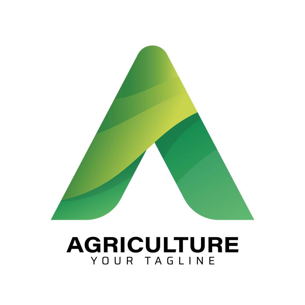 A agriculture letter logo vector