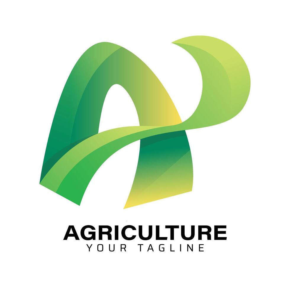A Agriculture Green Logo vector