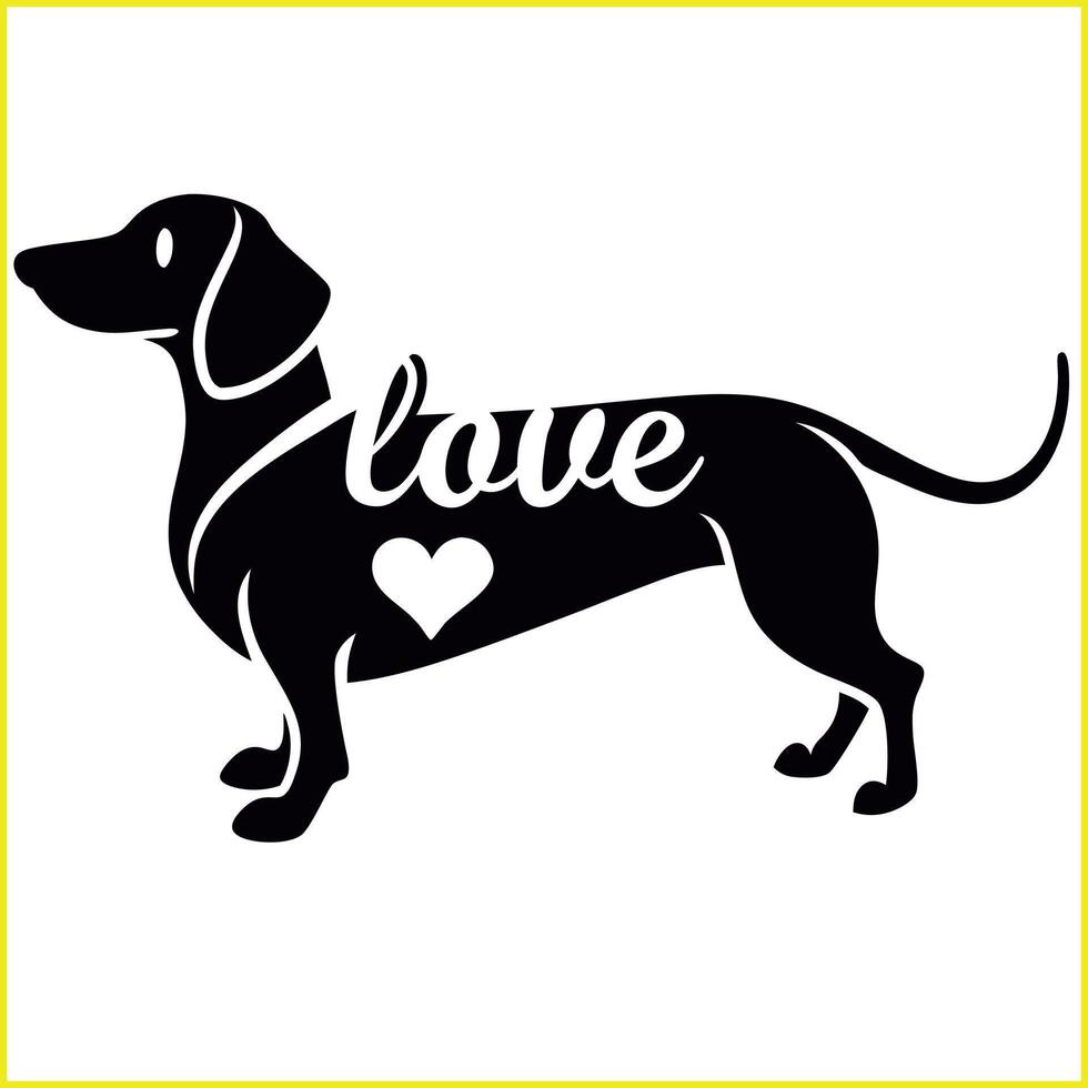 Long Dog Breed Graphic Tee vector