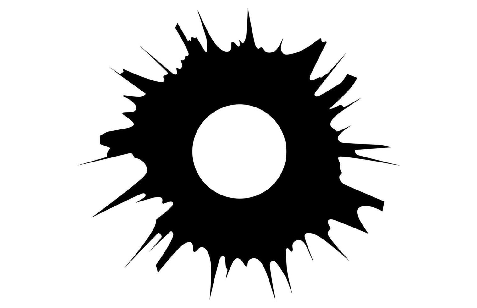 Bullet Hole Black Silhouette Clipart vector
