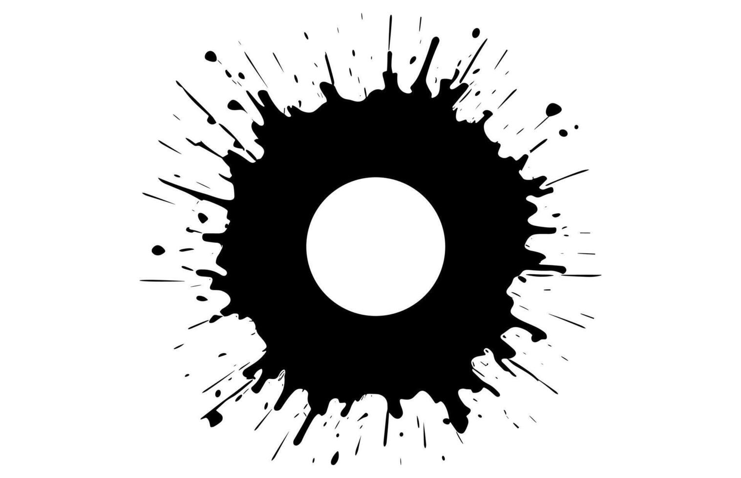 Bullet Hole Black Silhouette vector