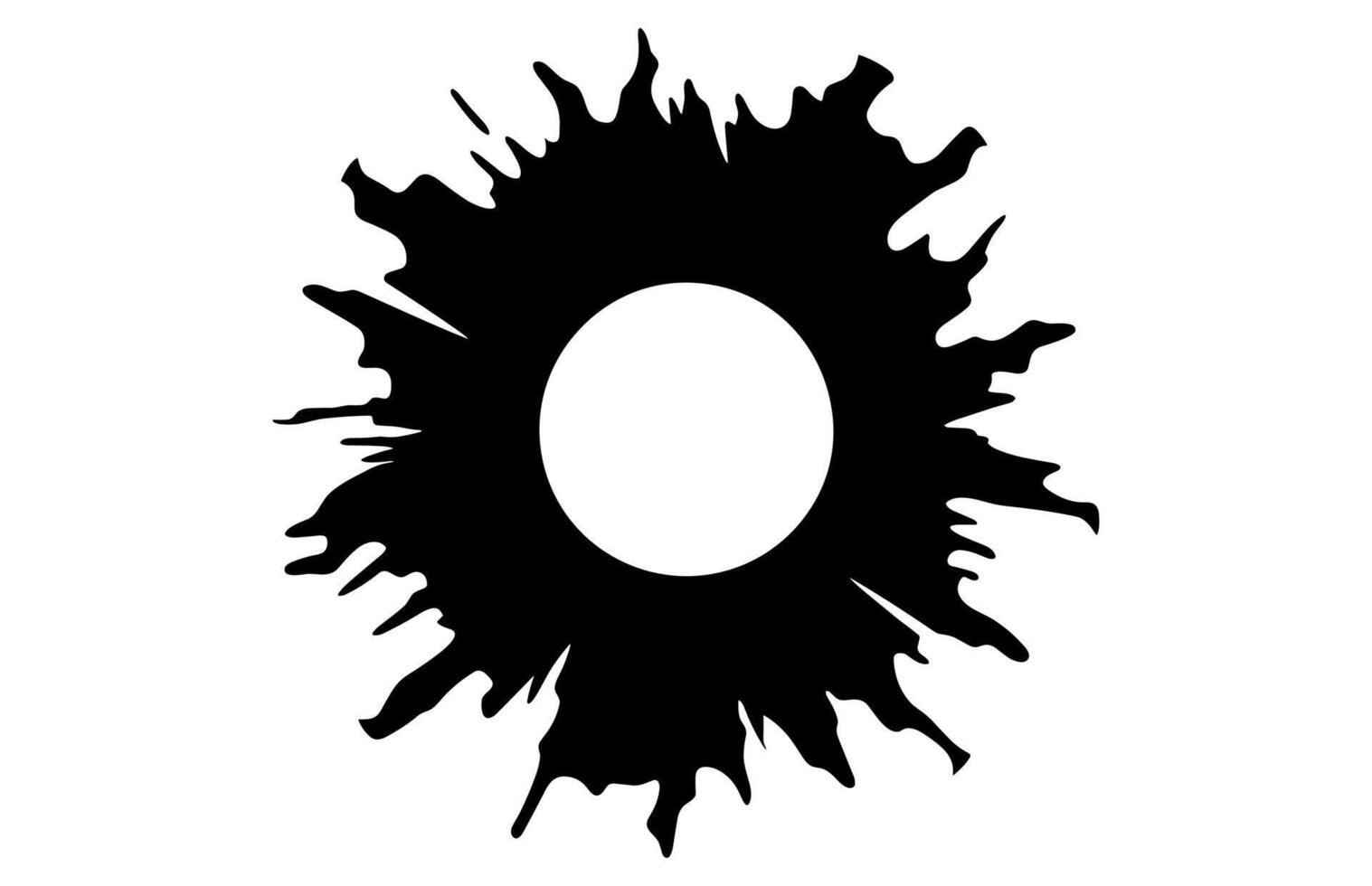 A Bullet hole Silhouette isolated on white background vector