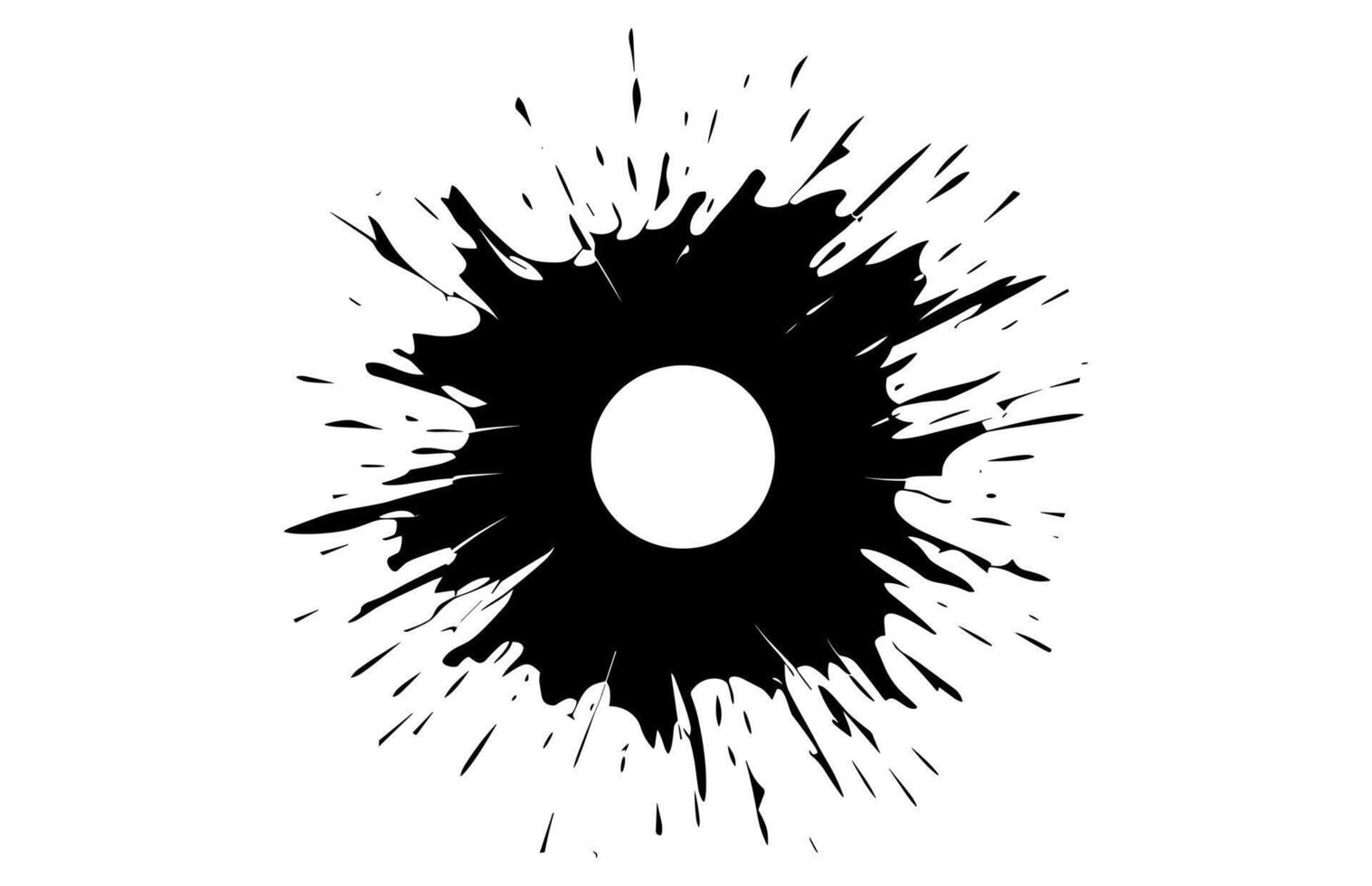 Bullet Hole Clipart Silhouette isolated on a white background vector
