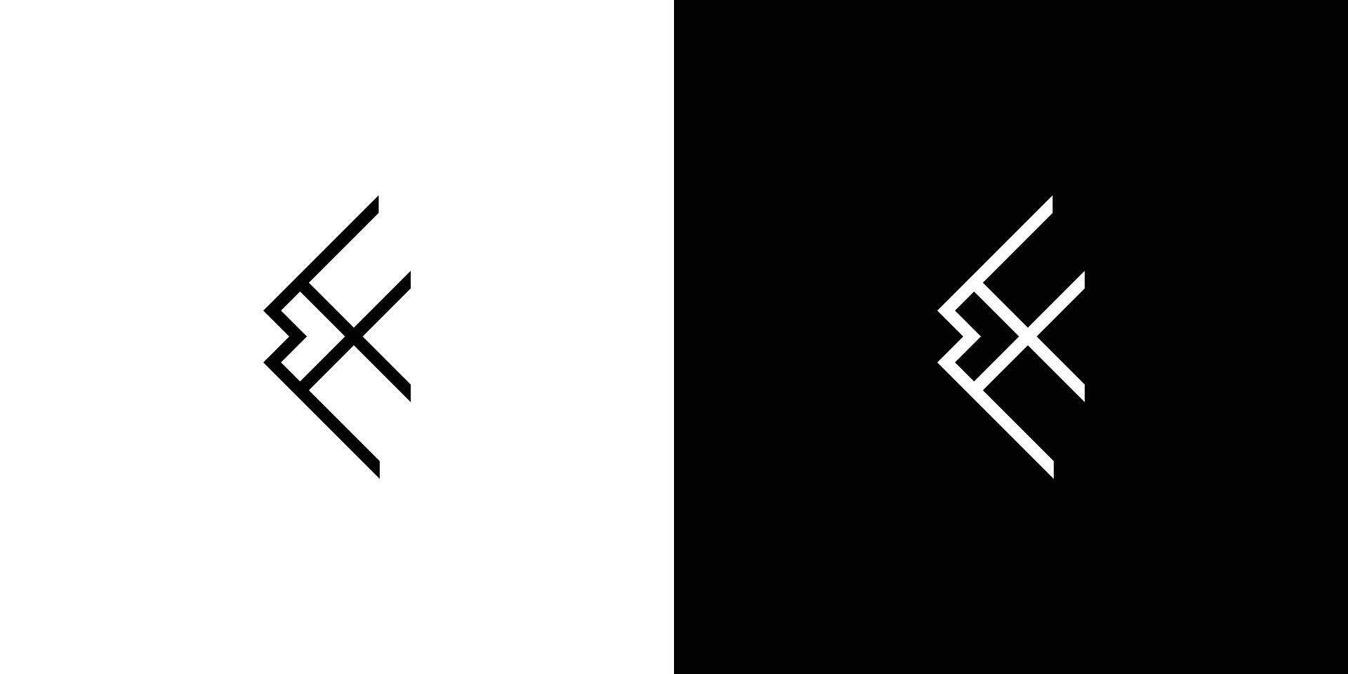 Minimalist Monogram Fish Logo Design Featuring Simple Contemporary Line Art Elements vector