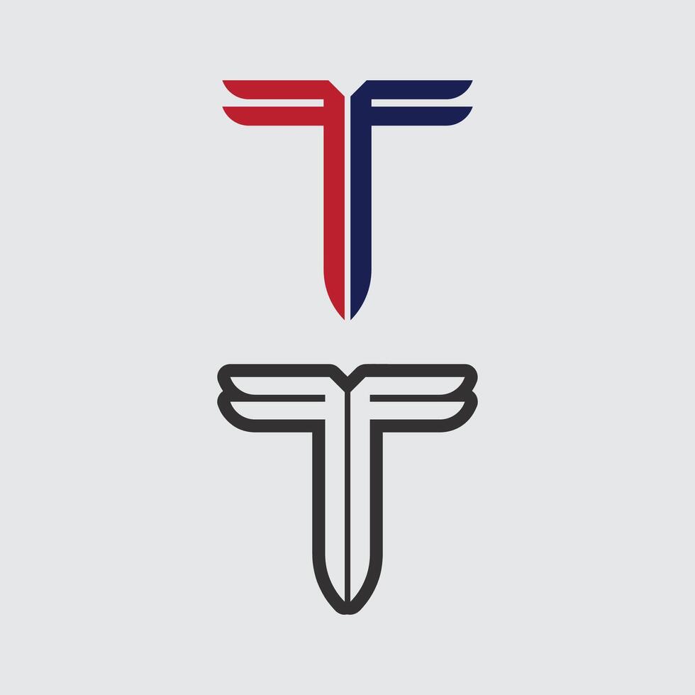letter T logo image and font T design graphic set vector