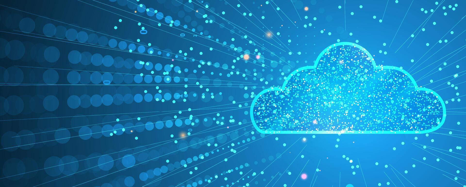 Unlocking limitless possibilities through the power of cloud technology vector