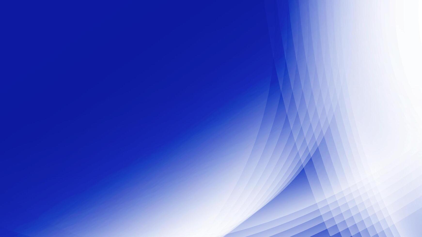 Abstract geometric white and blue color background with curve lines. vector