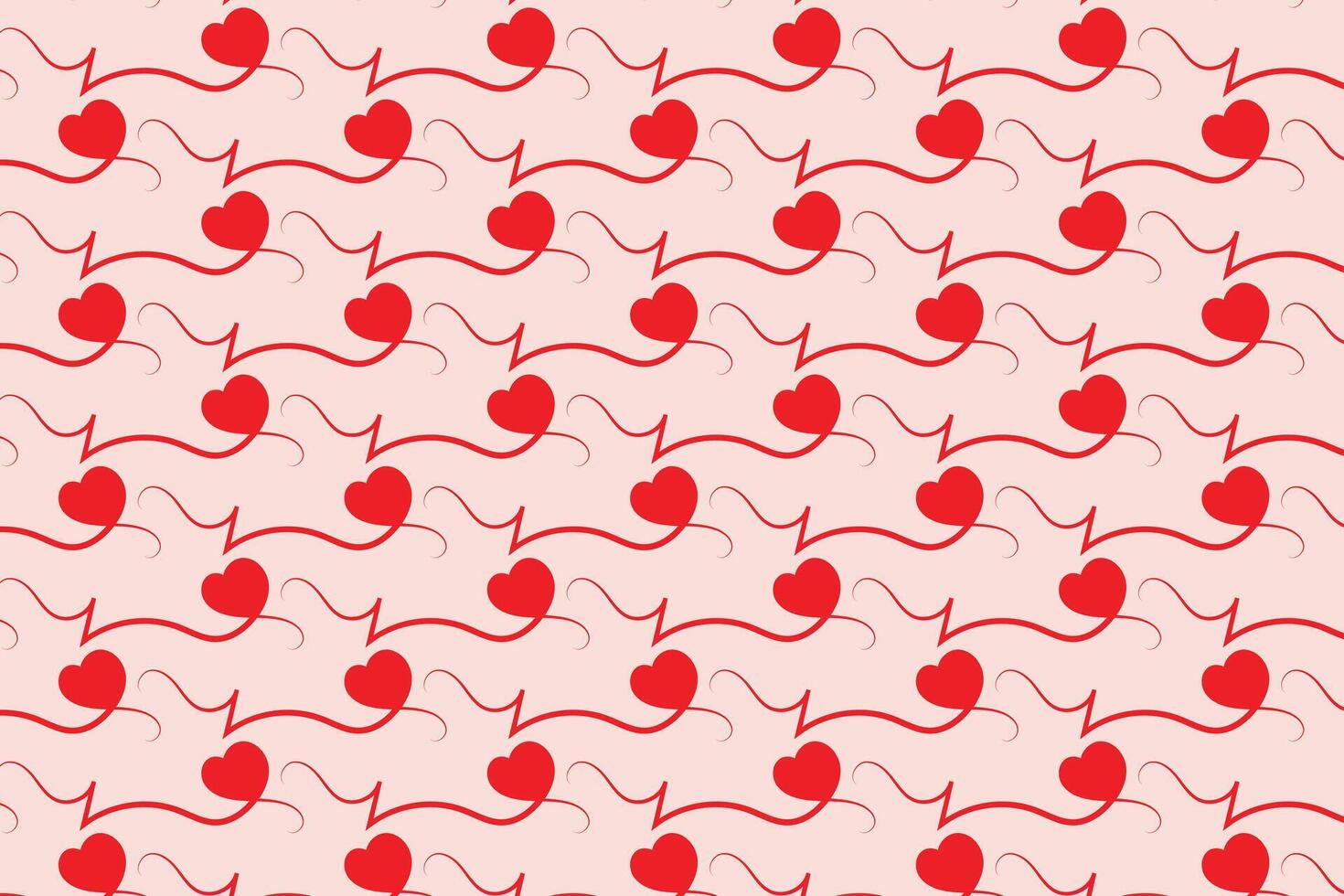 Red love wrapping paper vector