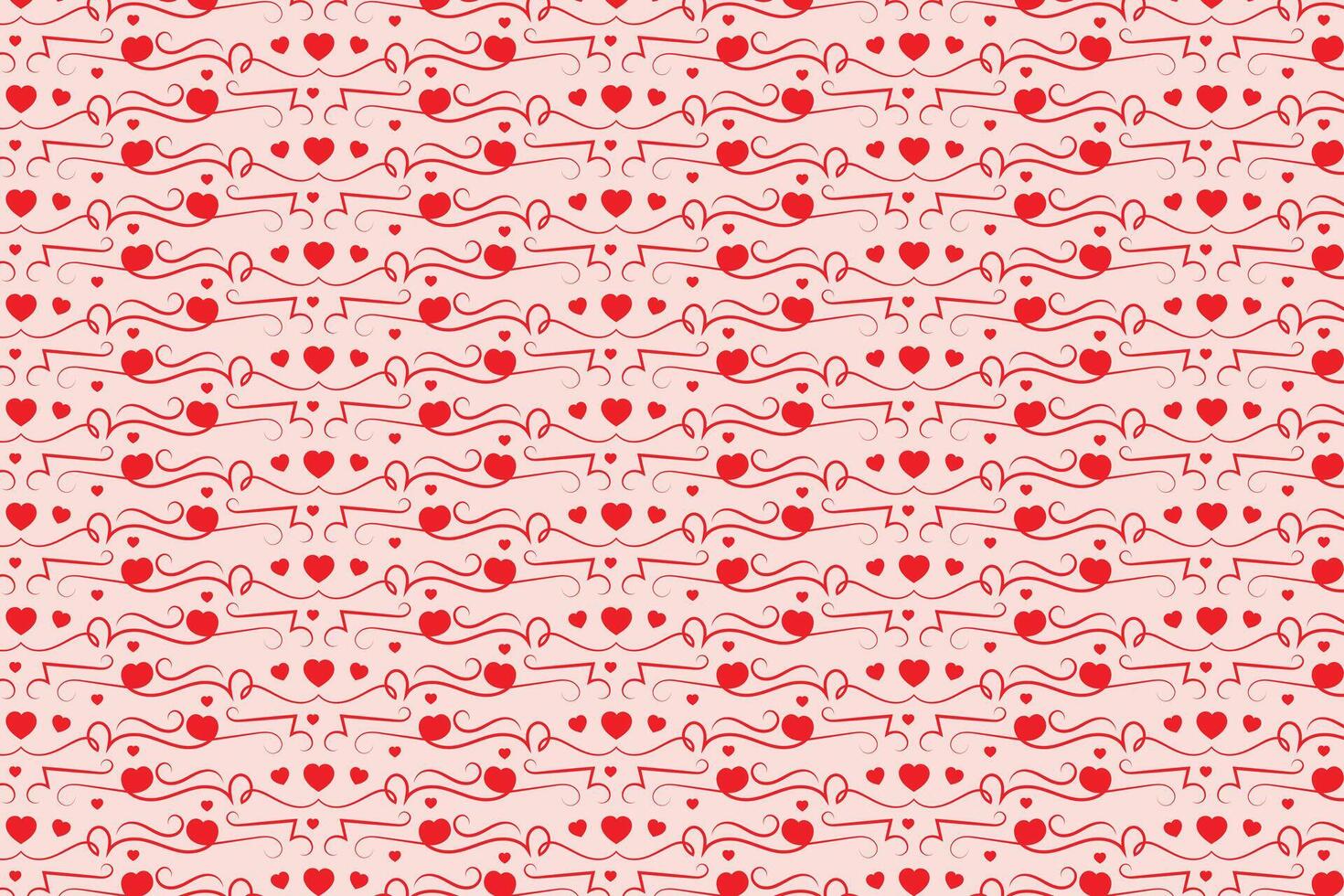 Romantic Heart Swirl Pattern vector