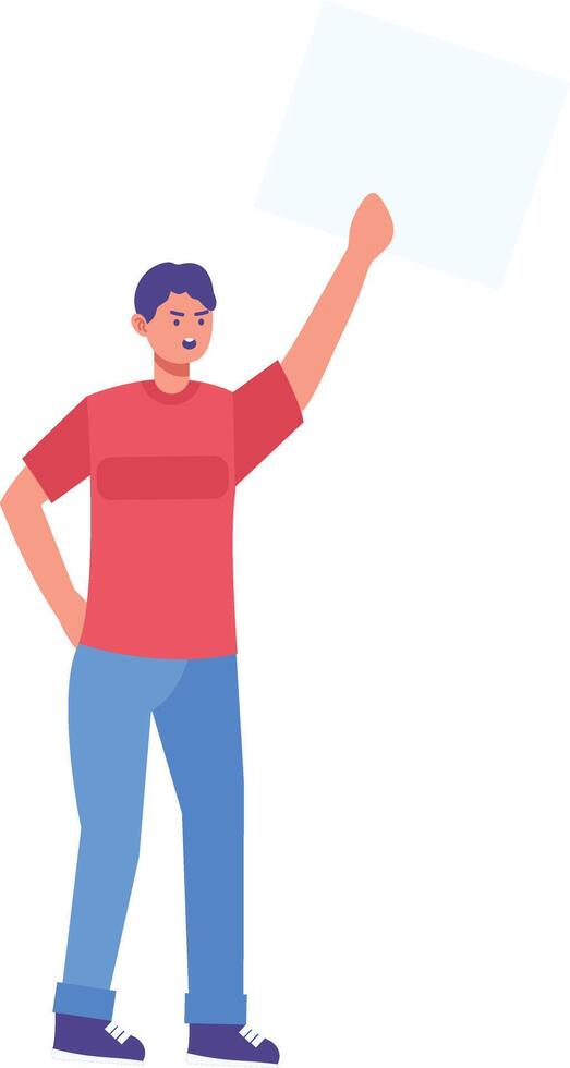 People Holding Banner with Minimalist Design vector