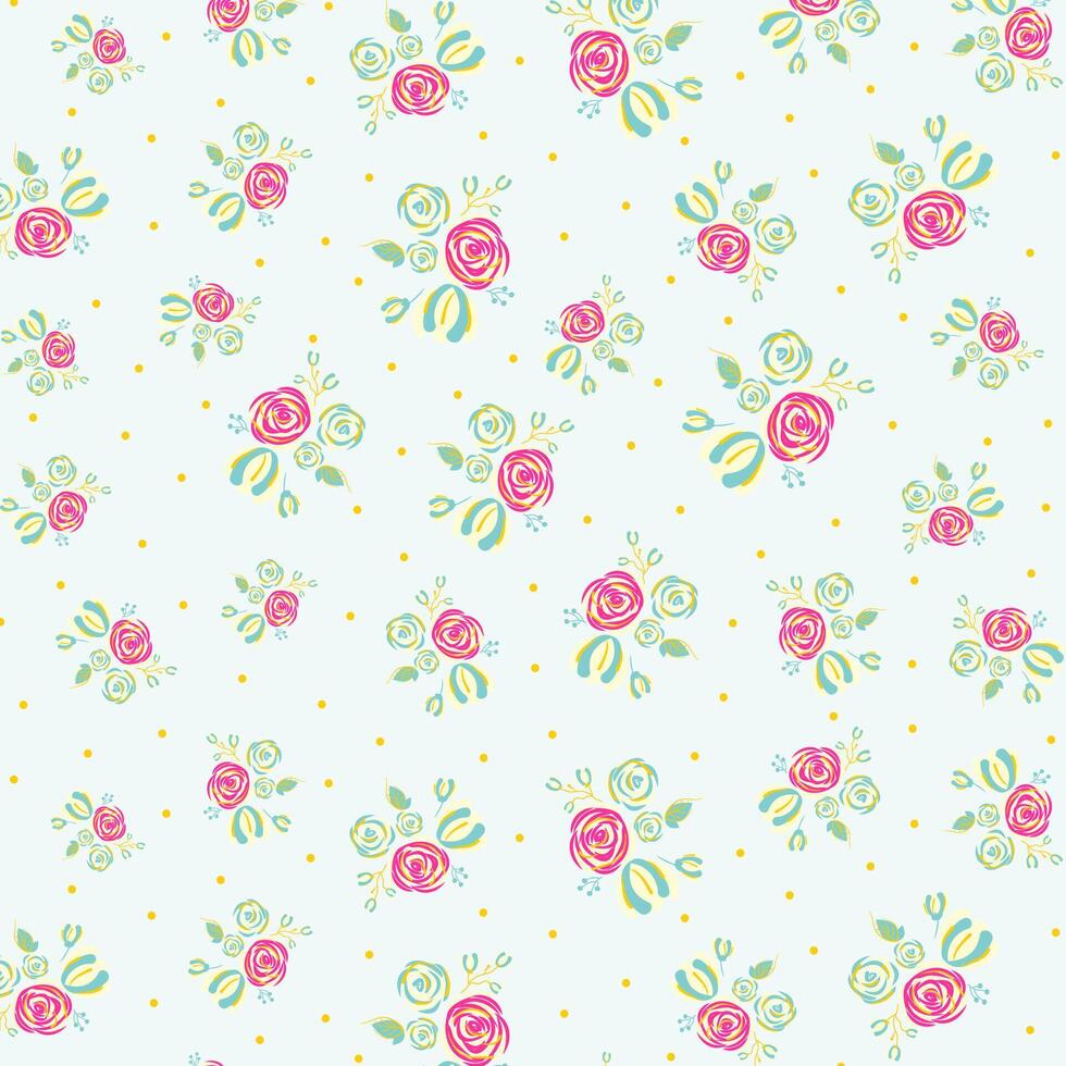 FLOWER SEAMLESS WALLPAPER vector
