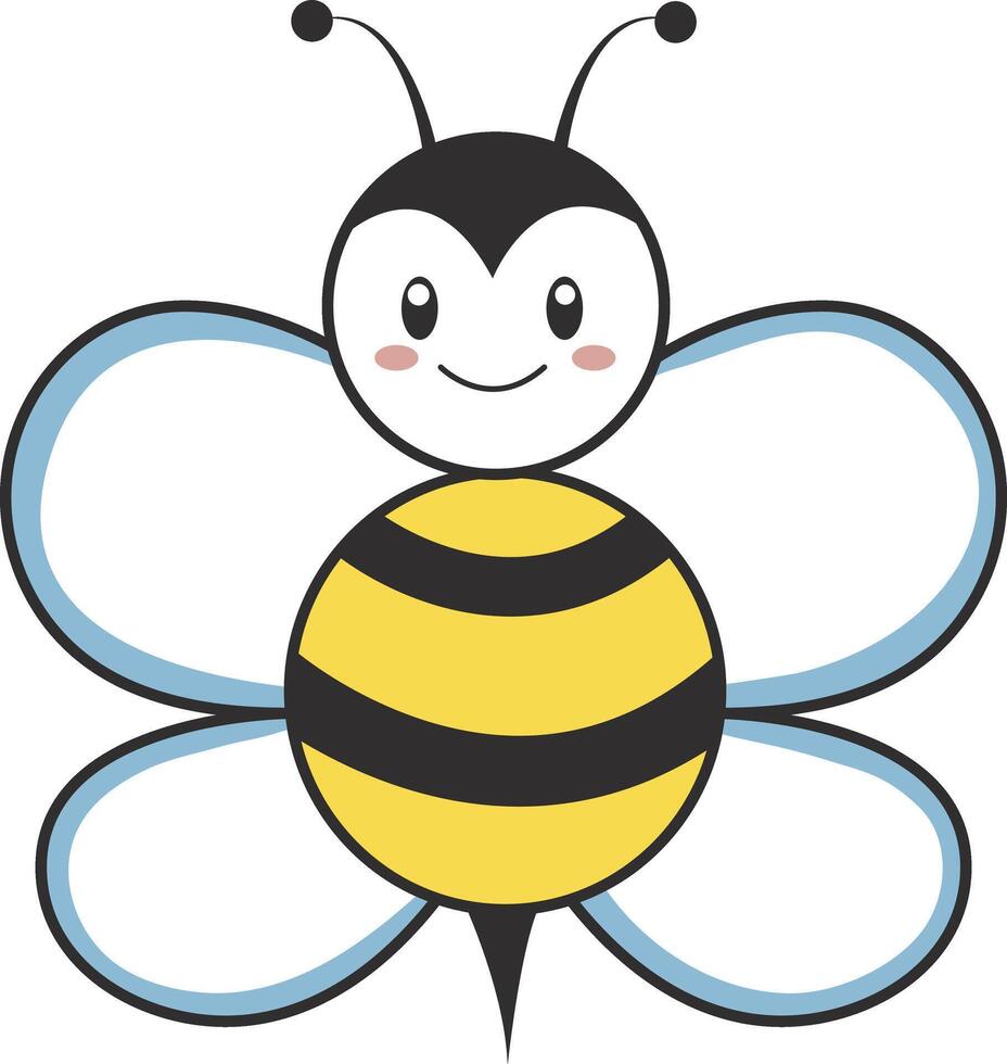 bee cartoon illustration vector