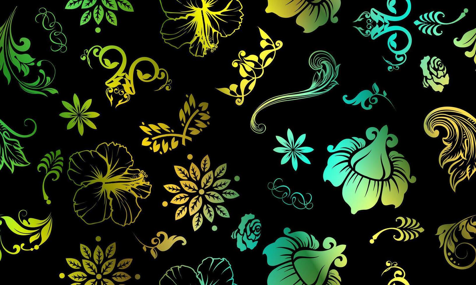 seamless colorful leaves with artistic background. vector
