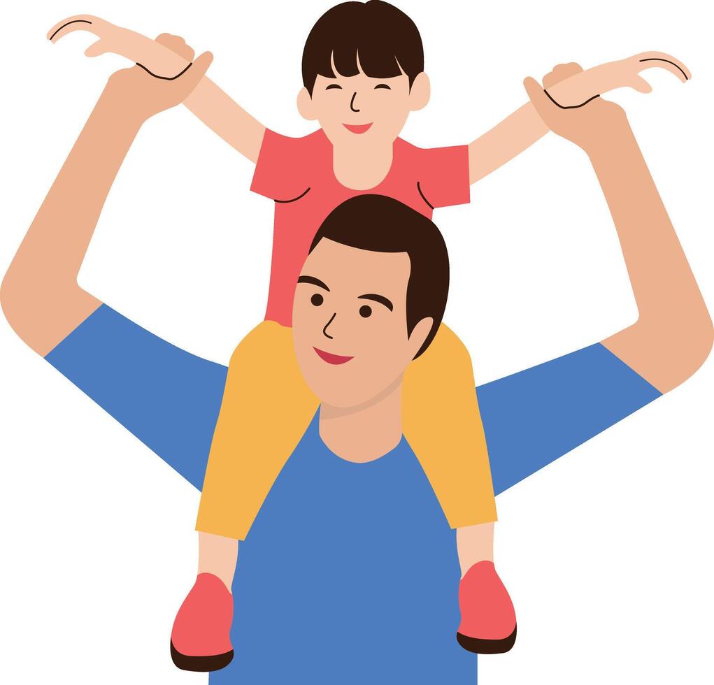 Happy Father Day on White Background vector