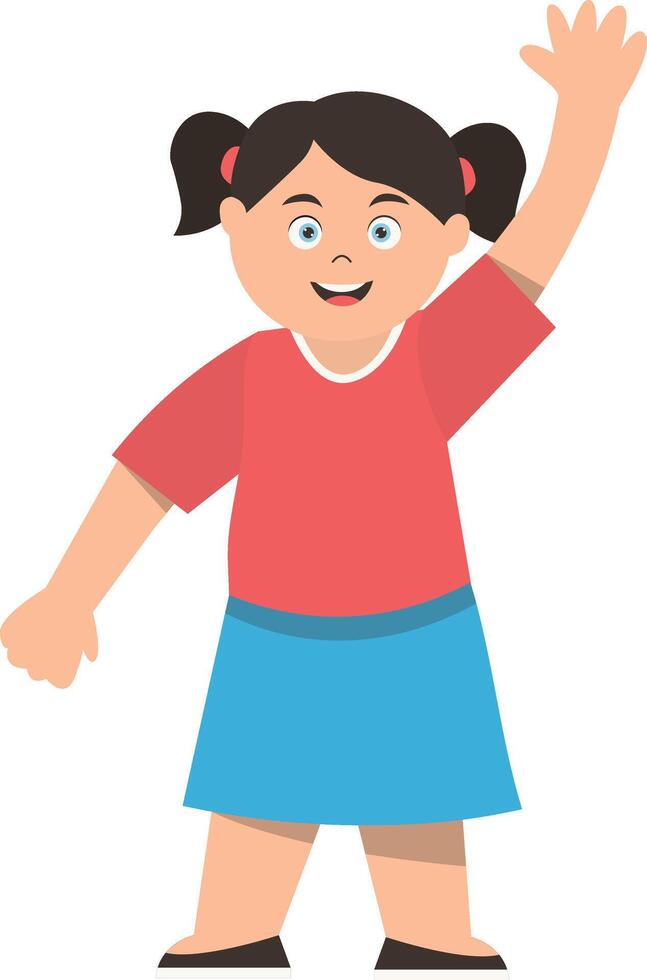 World Children Day Character with Cute Cartoon Design vector
