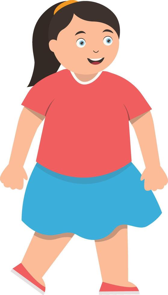 World Children Day Character with Flat Design vector