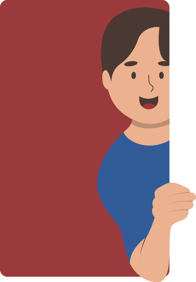 People Peeping Cartoon Illustration vector