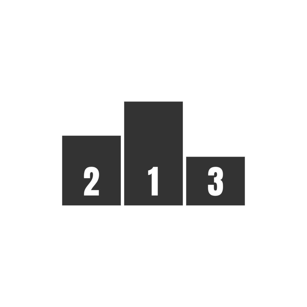 Silhouette Podium Illustration Representing Competition and Success vector