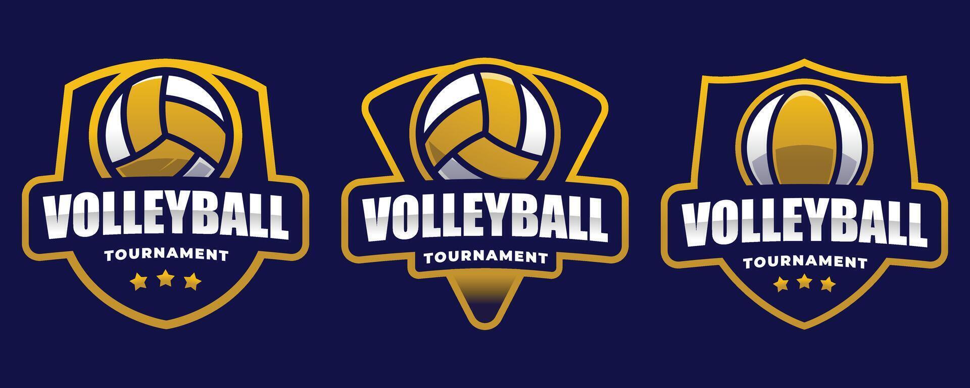 Volleyball Emblem Template for Sport Team or E-Sport Game Tournament. vector