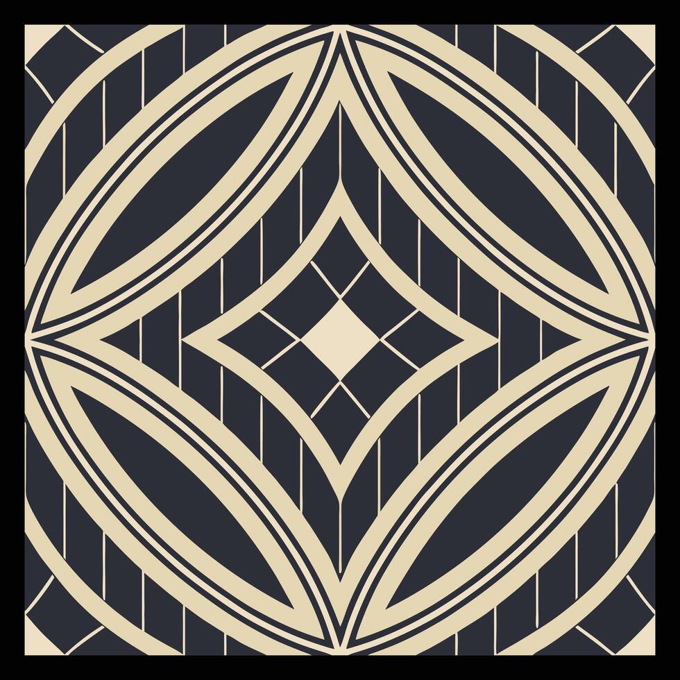 a black and white geometric pattern with a diamond shape vector