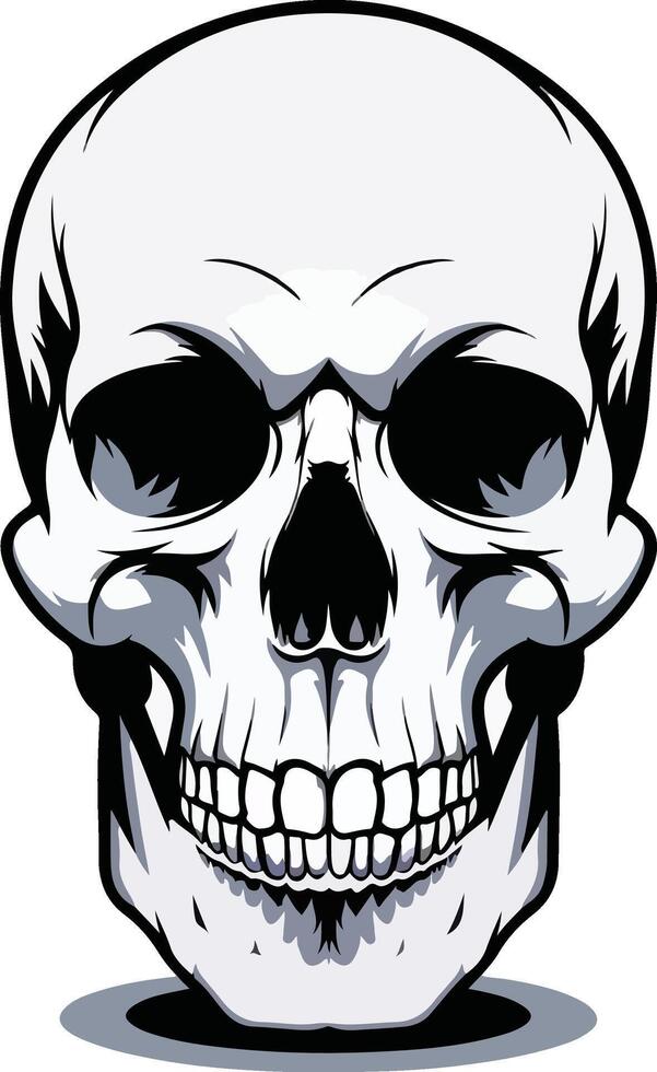 Human Skull silhouette black isolated on white background vector