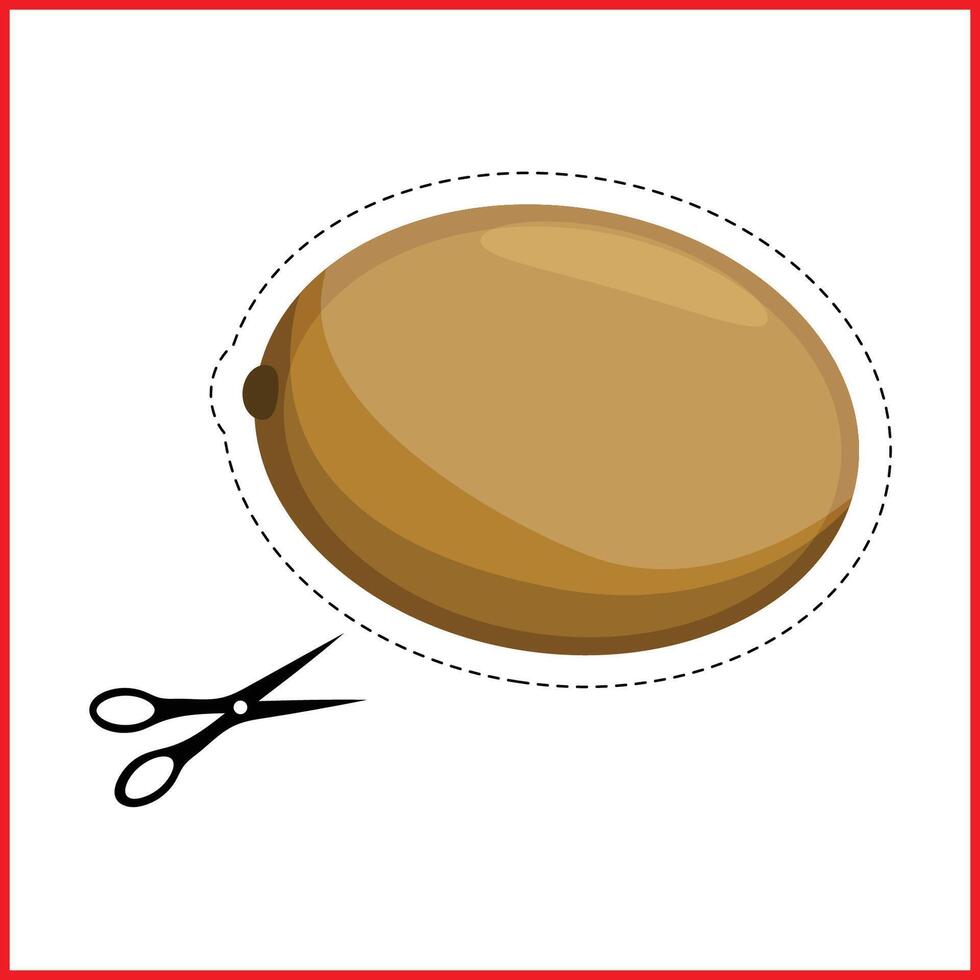 illustration of a children s educational card. Paper cutting training vector