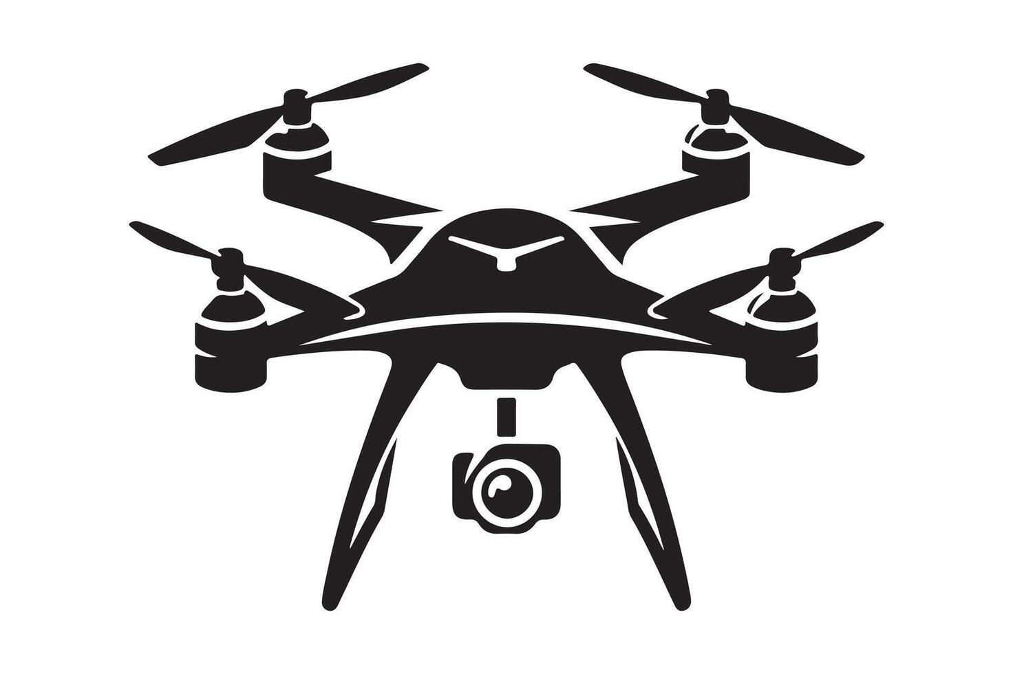 Drone Icon Silhouette Sleek Minimalist Design vector