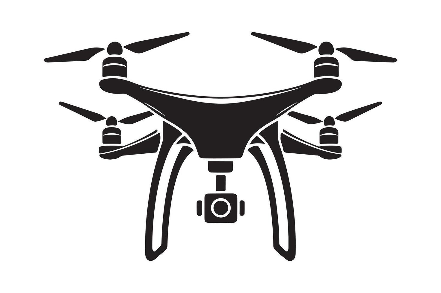 Simple Drone Graphic Sleek Artwork vector