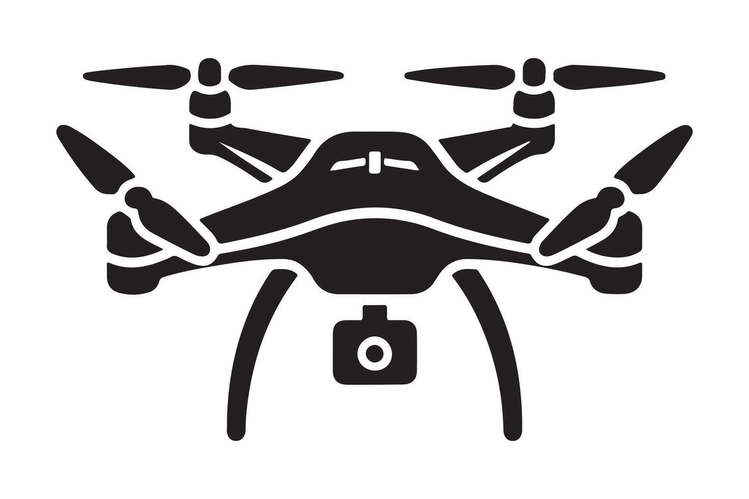 Drone Silhouette Illustration Clean vector