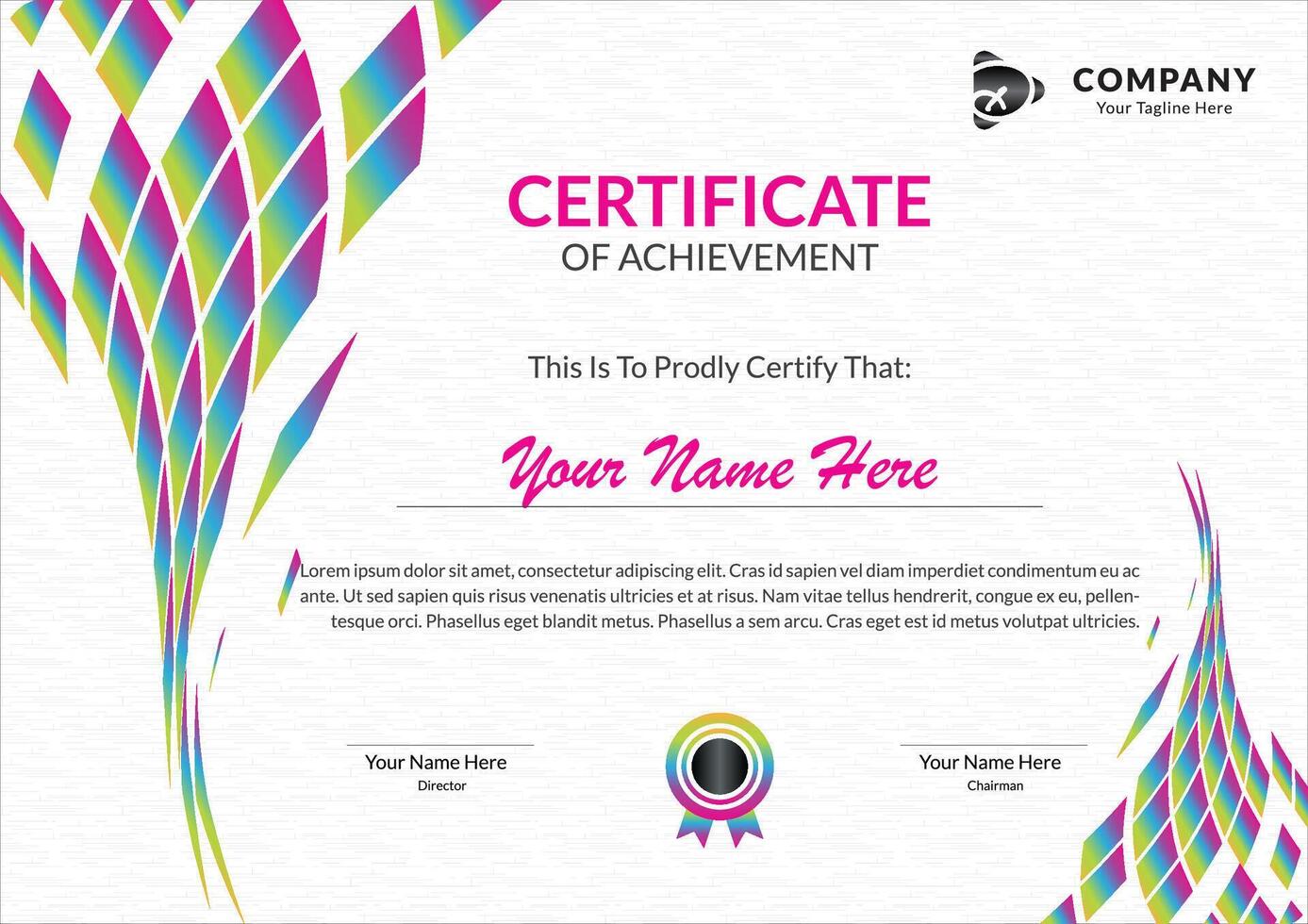Certificate of appreciation, achievement, awards and diploma vector