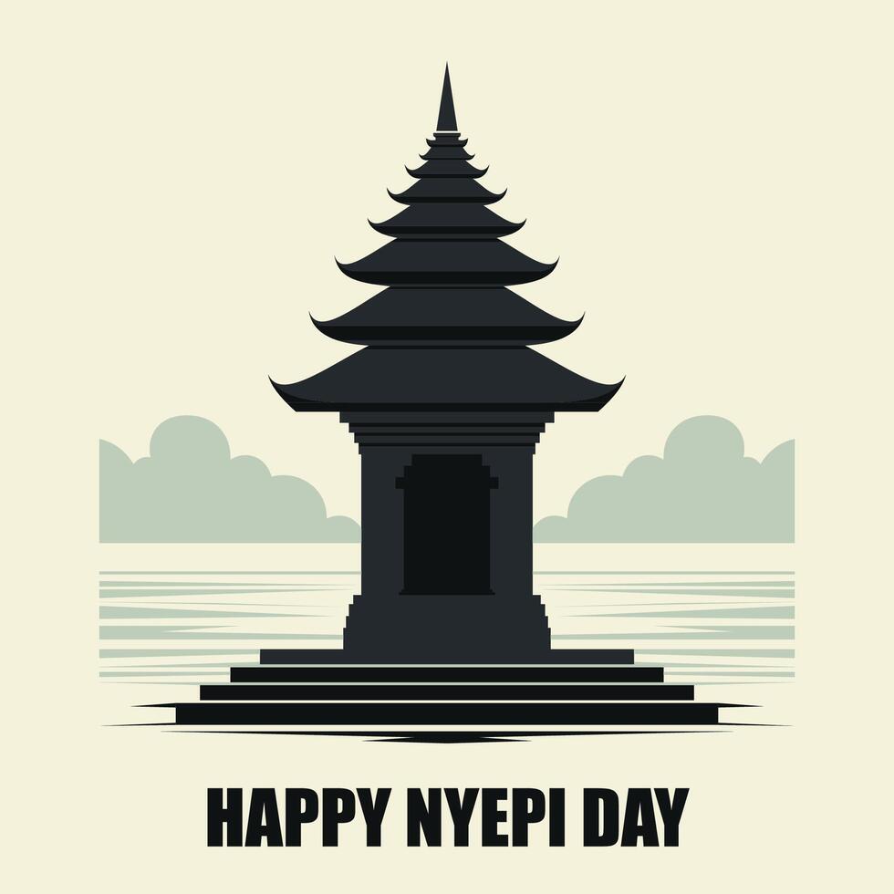 Happy Nyepi Day vector