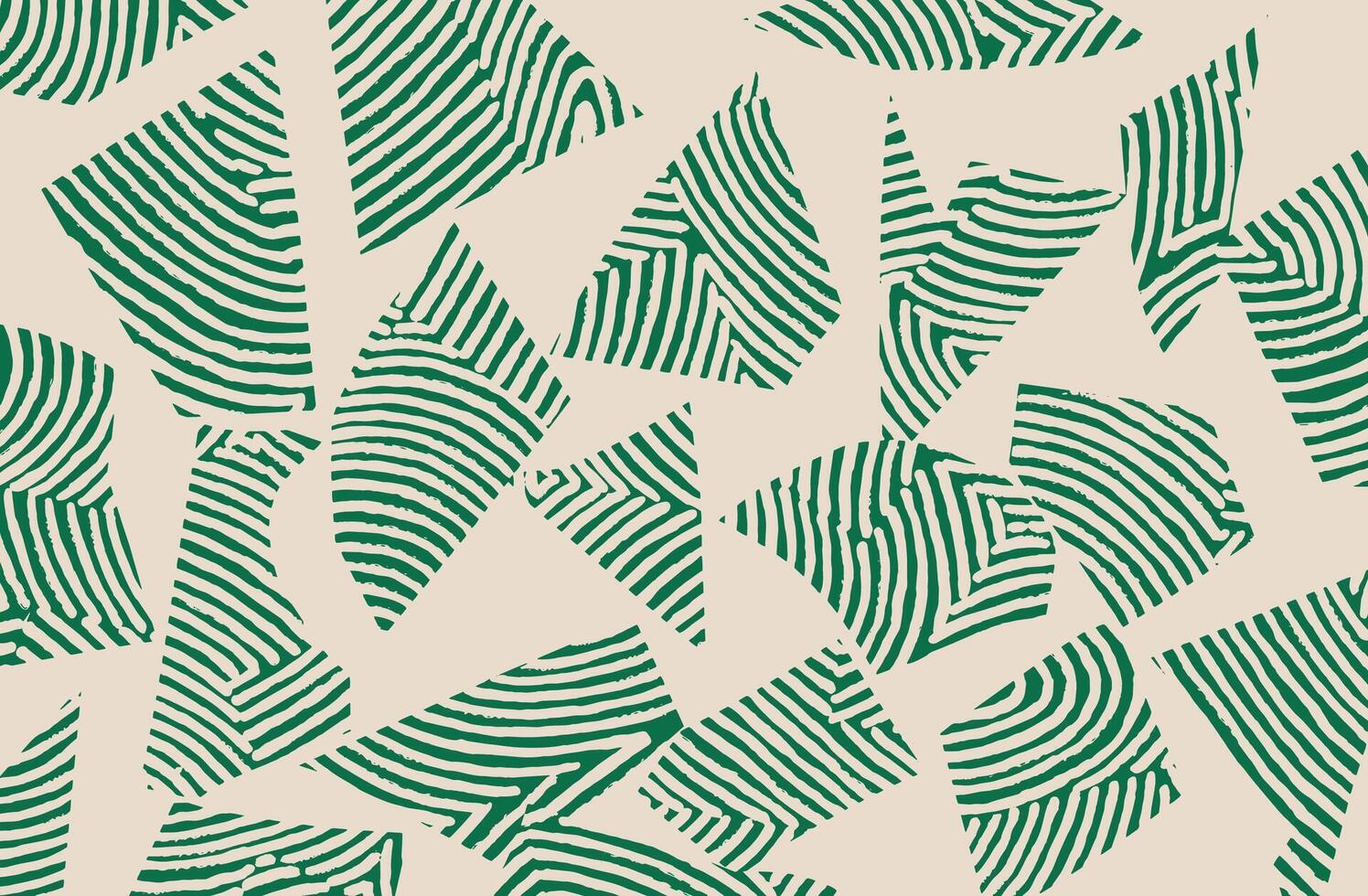 Hand drawn ink brush line, wood block abstract collage designs and shapes pattern, Japanese style crafted simple background for textile and carpet vector