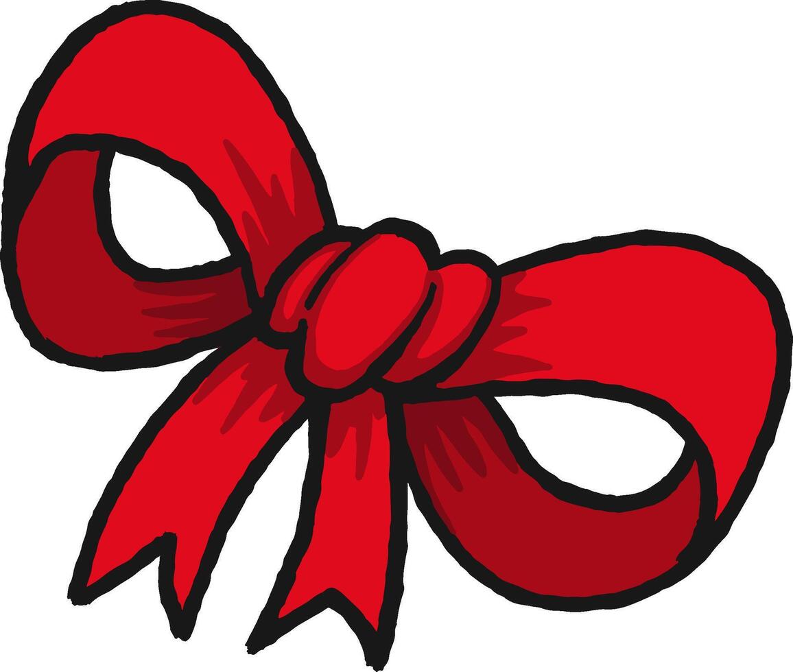 A Vibrant Red Ribbon Bound Together vector