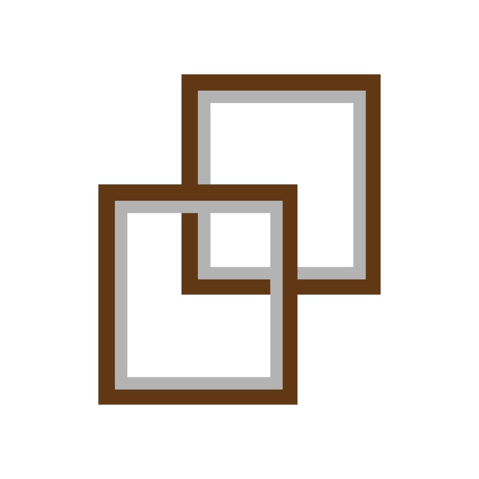 two square frames on a white background vector