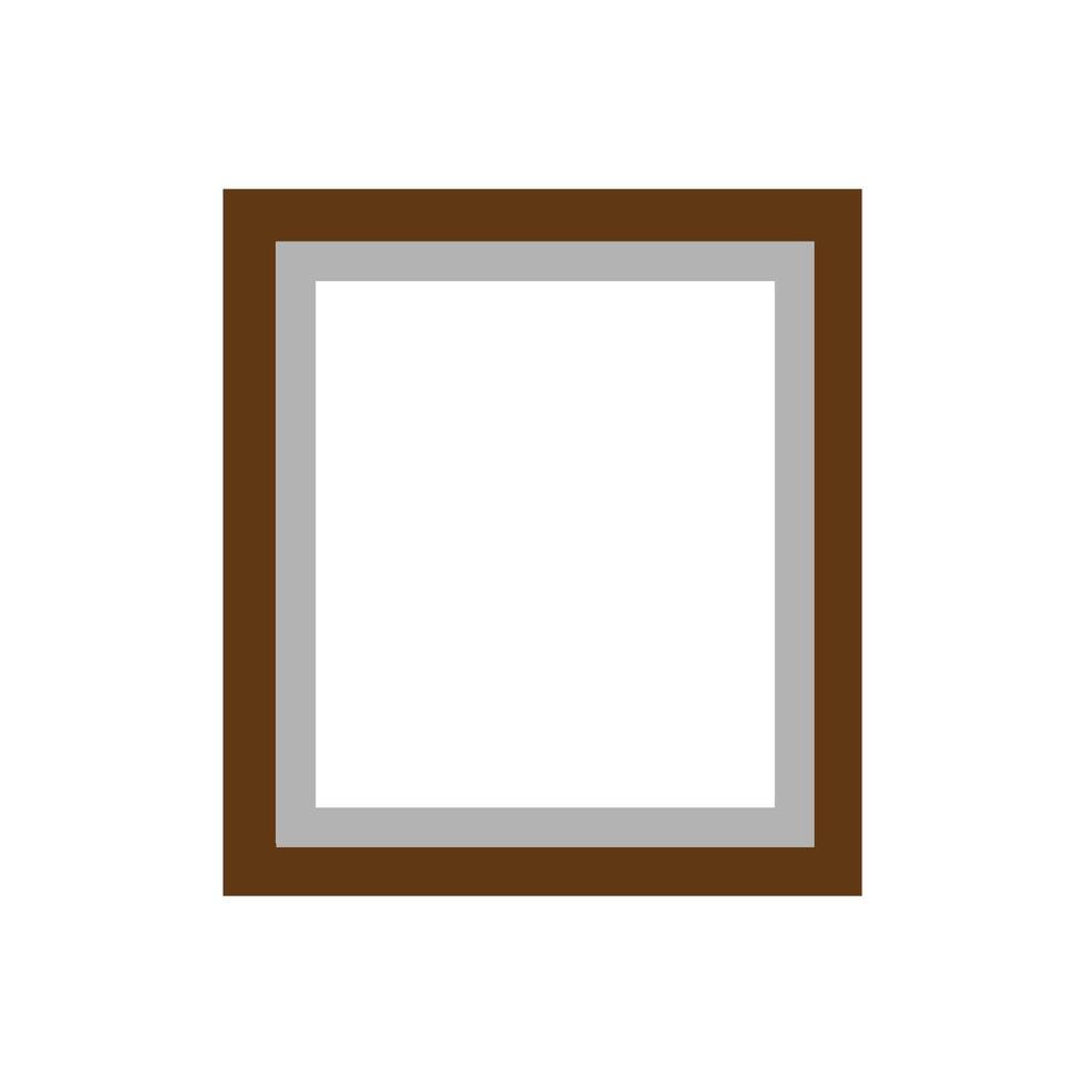 a brown and white square frame on a white background vector