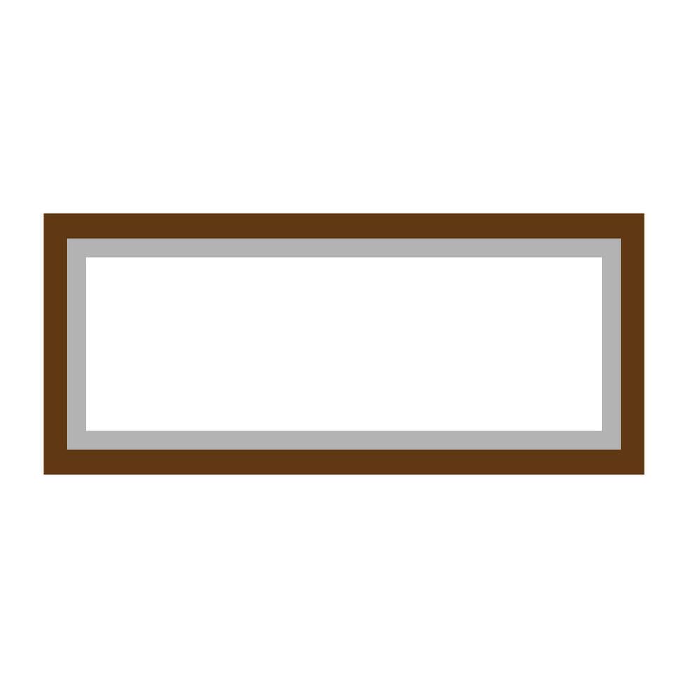 a brown and white frame with a white border vector