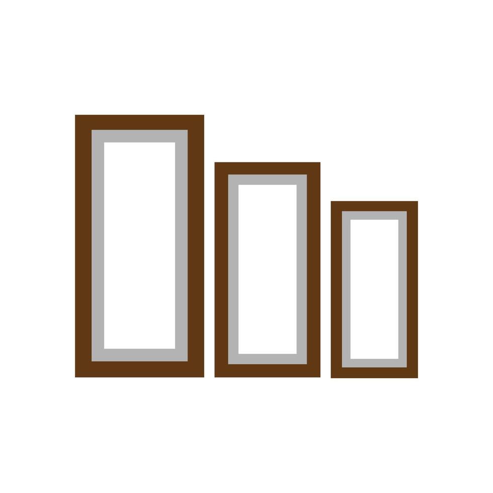 three rectangular frames on a white background vector