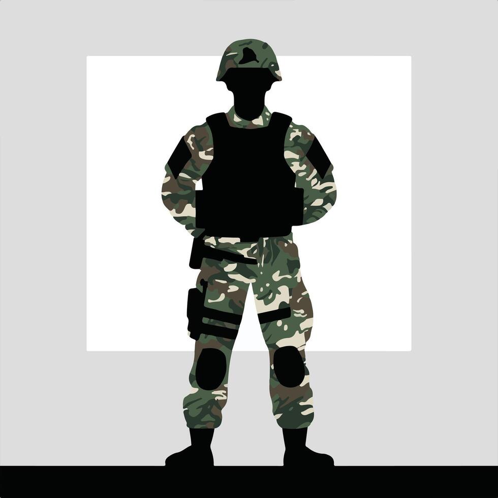 An American USA Soldier in uniform vector