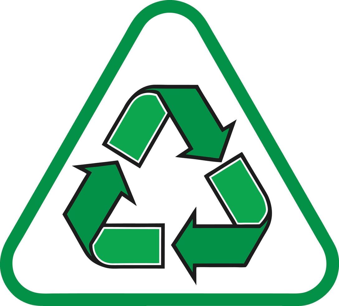 Recycling Symbol in Triangle vector