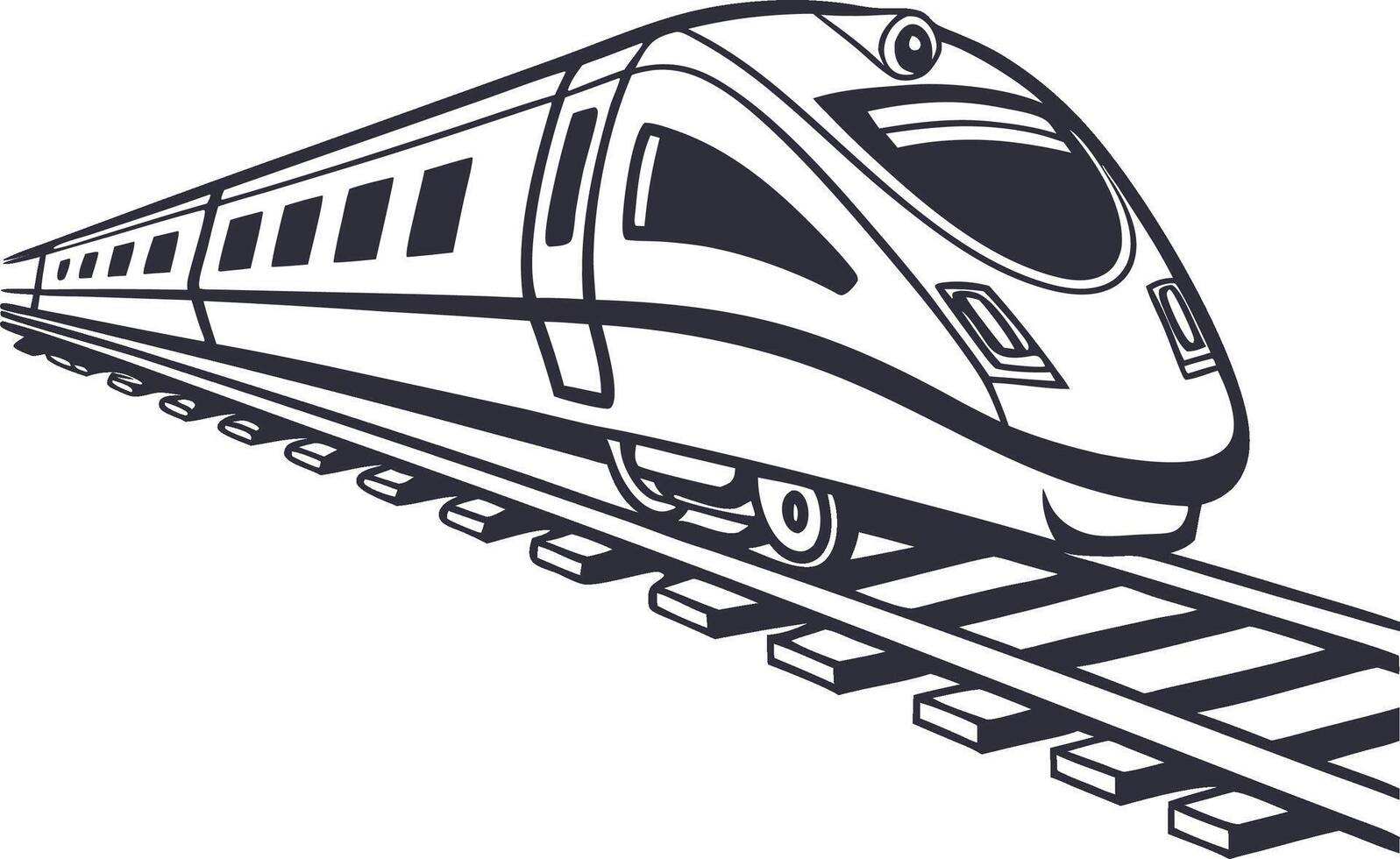 High-Speed Rail Journey vector