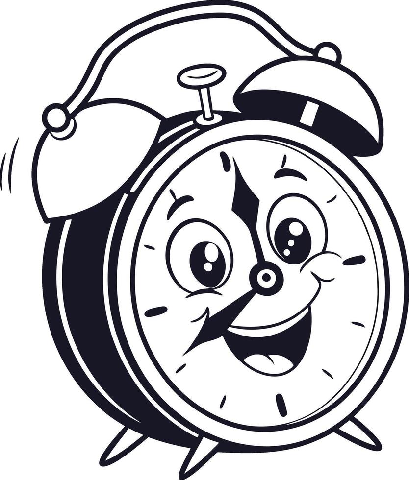 Smiling Alarm Clock vector