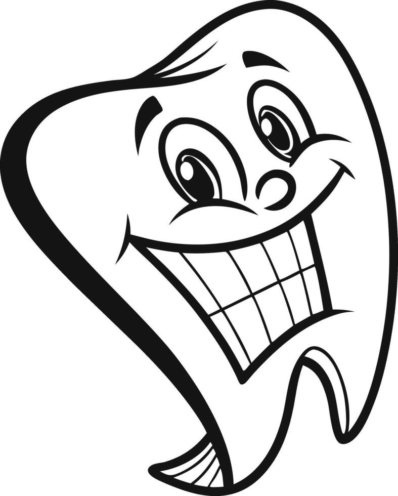 Happy Tooth Cartoon vector