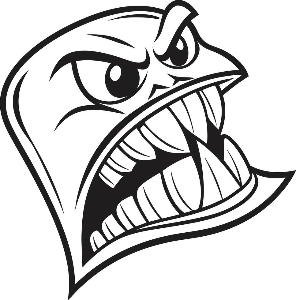 Angry Monster Cartoon Head vector