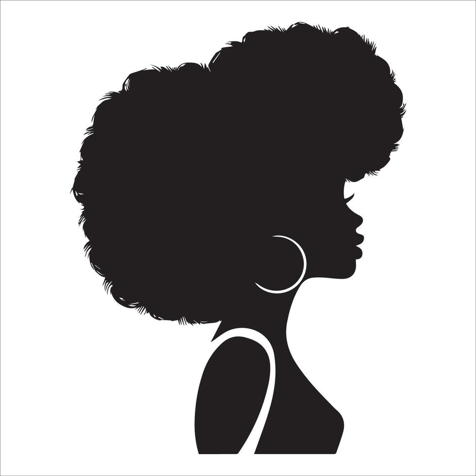 Afro Queen Illustration with Style vector