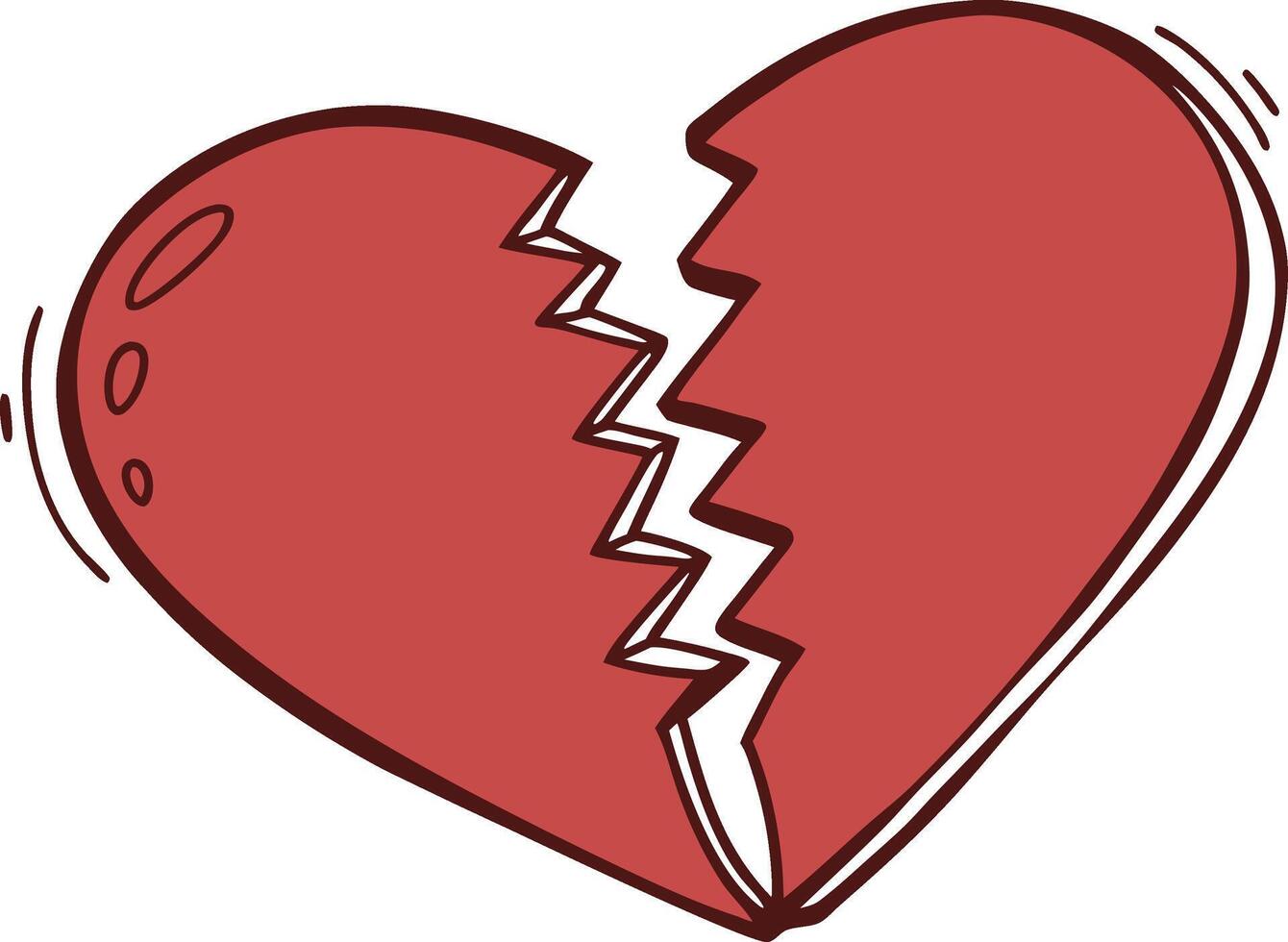 Broken Heart Illustration design vector
