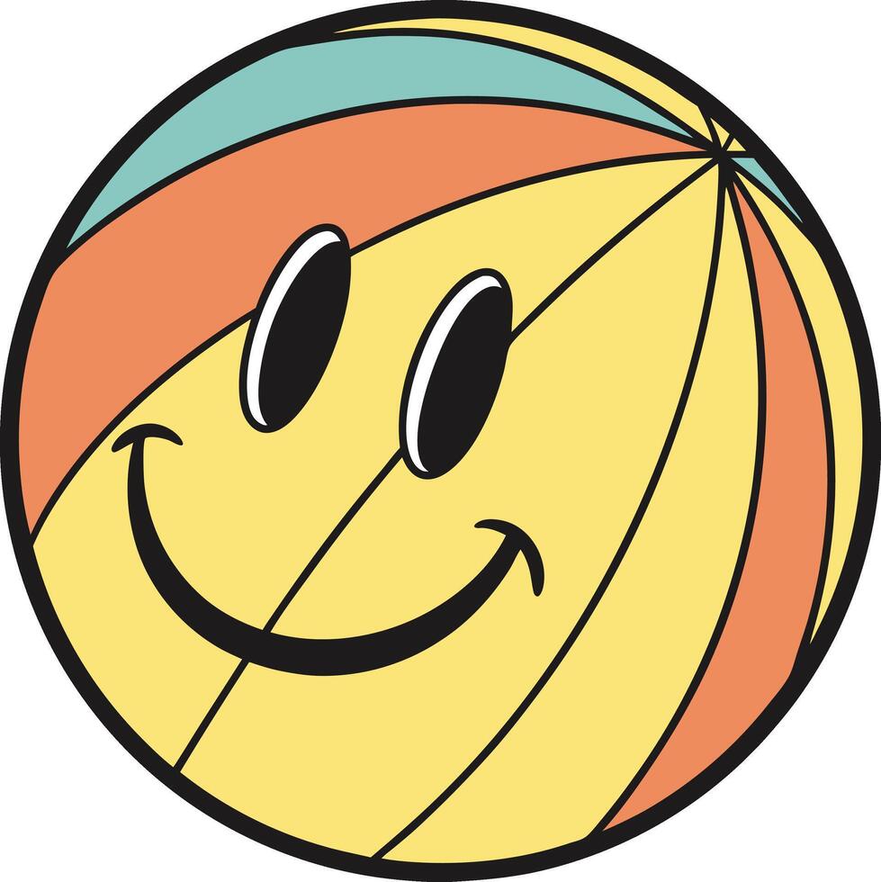 Smiling Beach Ball vector