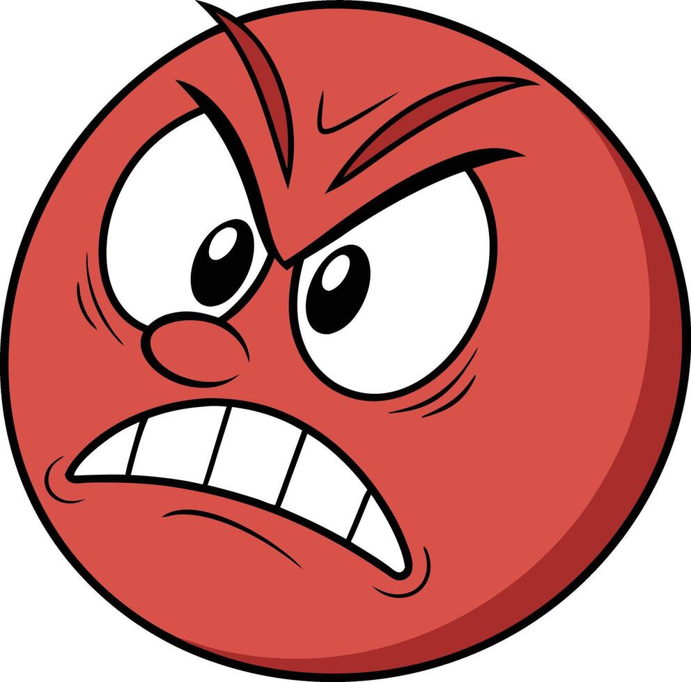 Angry Red Emoji design vector