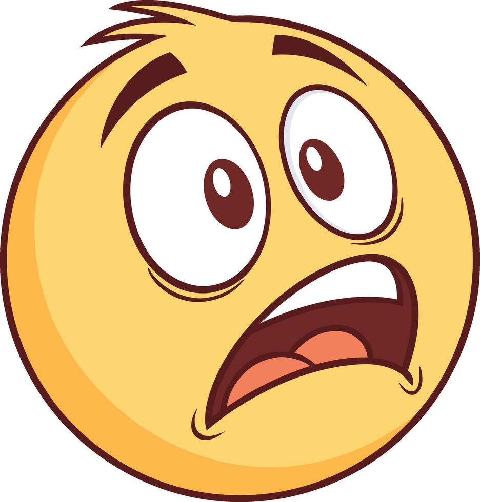 Wide Eyed Fear emoji vector