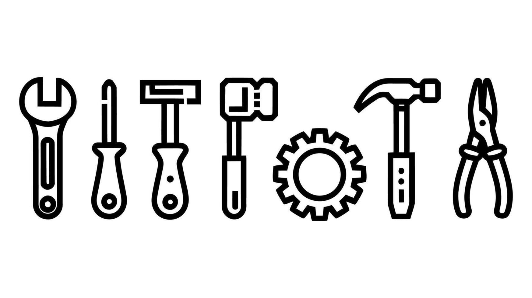 DIY Tools and Repair Icons Set for Home Improvement and Maintenance vector